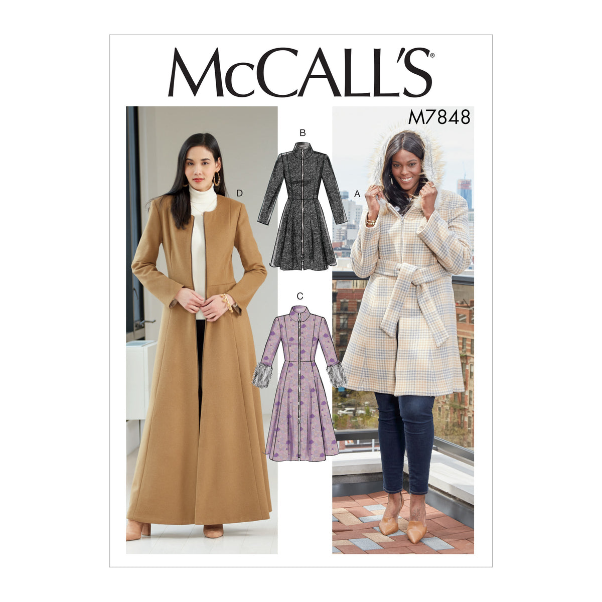 McCall’s Miss Pls Petite Coat Sewing Pattern M7848