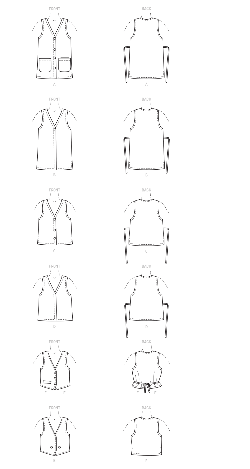 McCall’s Misses Top / Vest Sewing Pattern M8050