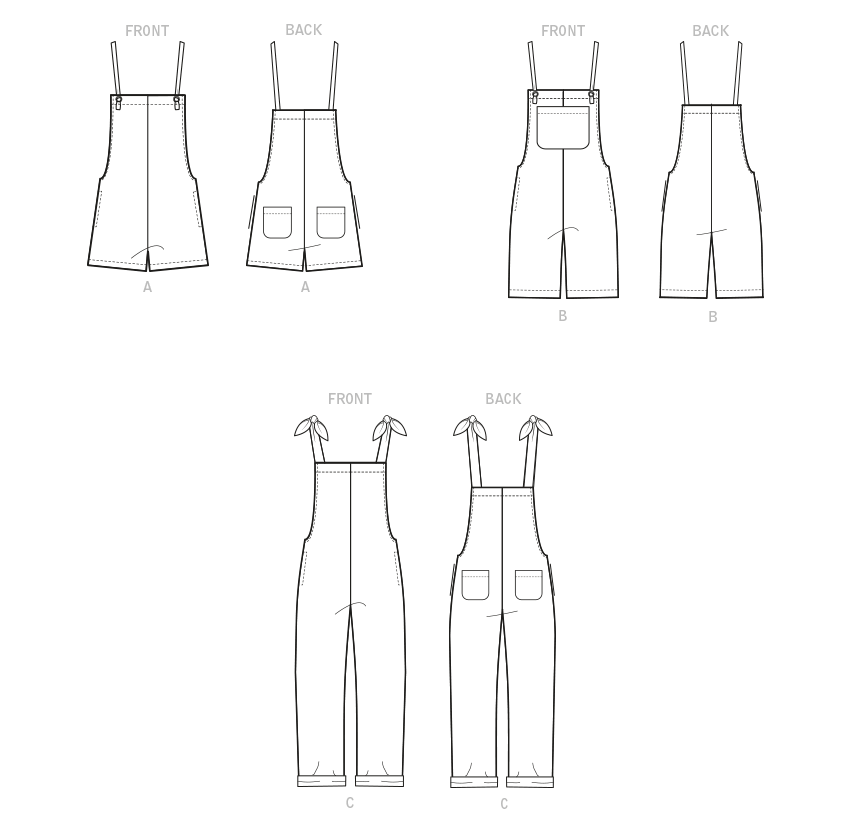 McCall’s Misses Overalls Sewing Pattern M8204