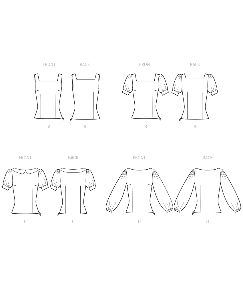 McCall’s Misses Tops Sewing Pattern M8287