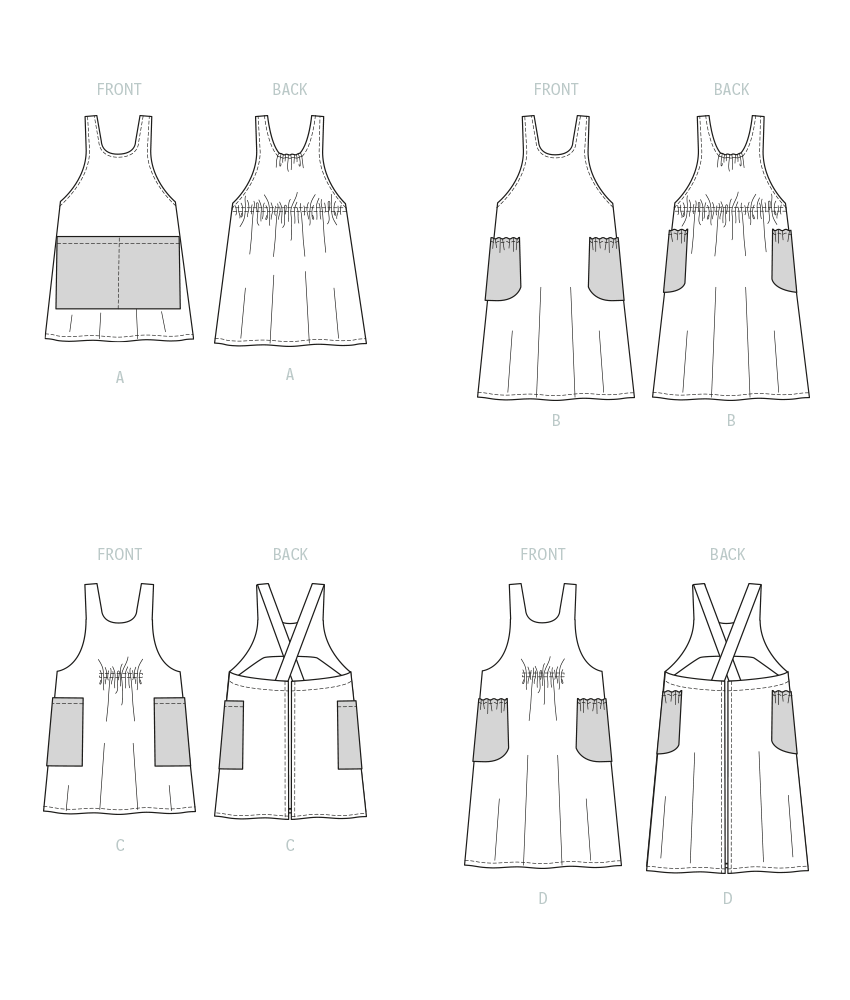 McCall’s Misses Aprons Sewing Pattern M8308
