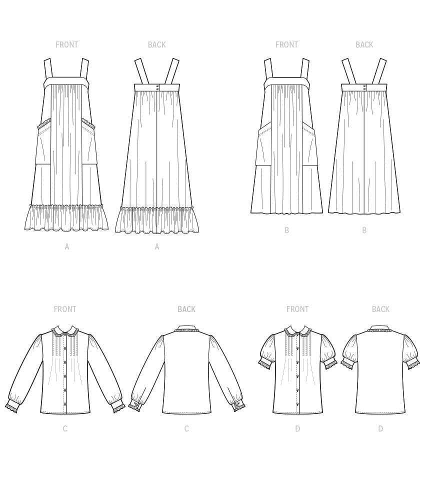 McCall’s Misses Dresses And Blouses By Laura Ashley Sewing Pattern M8318