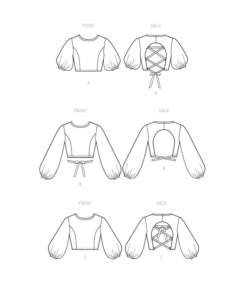 McCall’s Misses Tops Sewing Pattern M8324