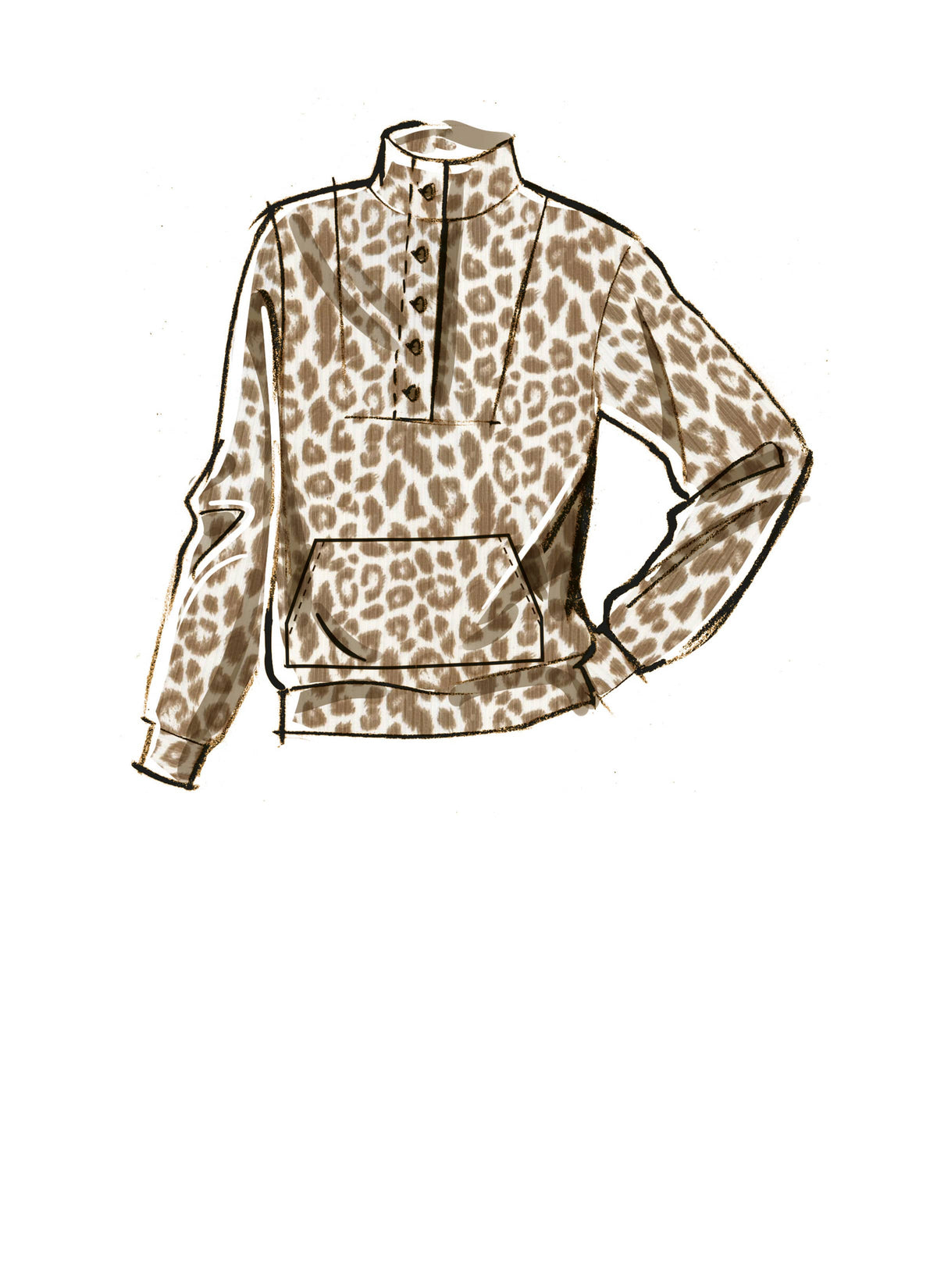 McCall’s Misses Pull-Over Top Sewing Pattern M8343