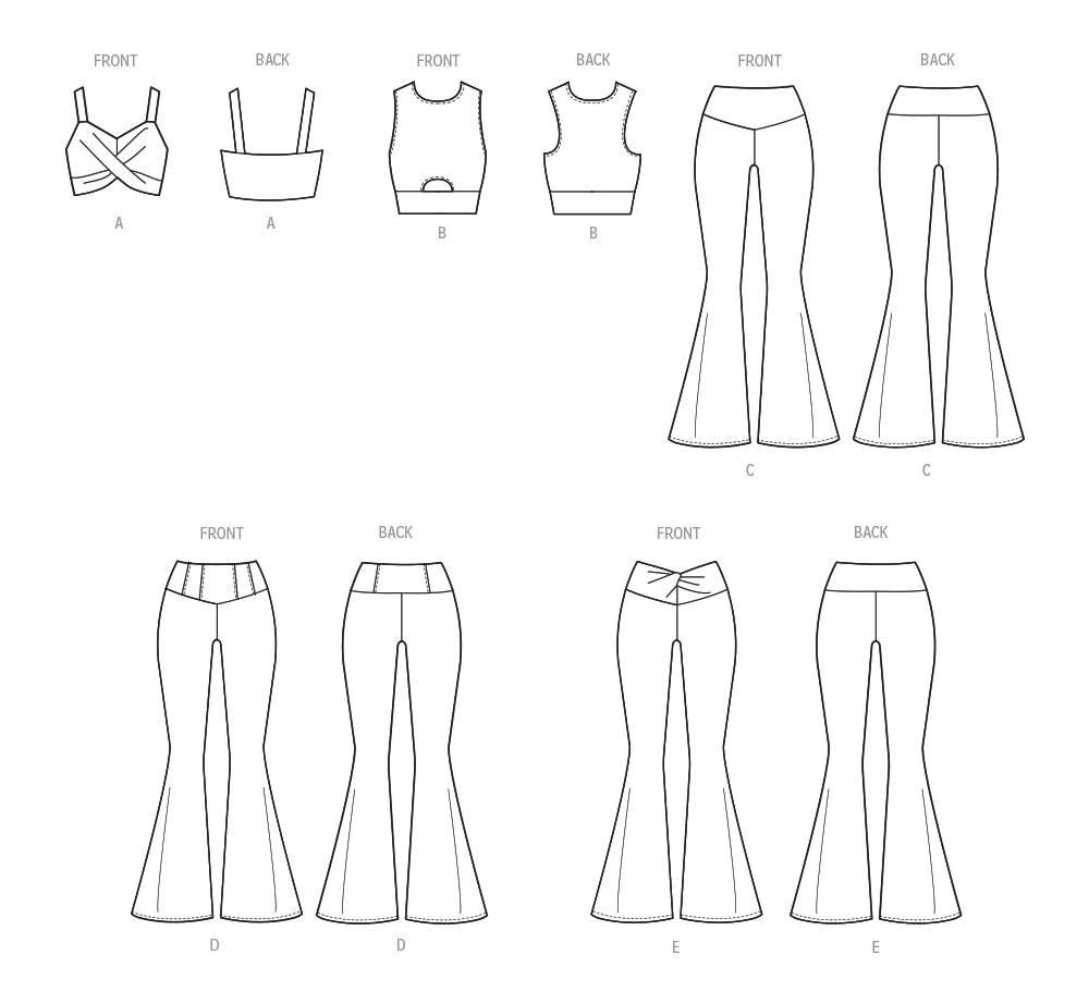 McCall’s Misses Knit Tops And Pants Sewing Pattern M8368