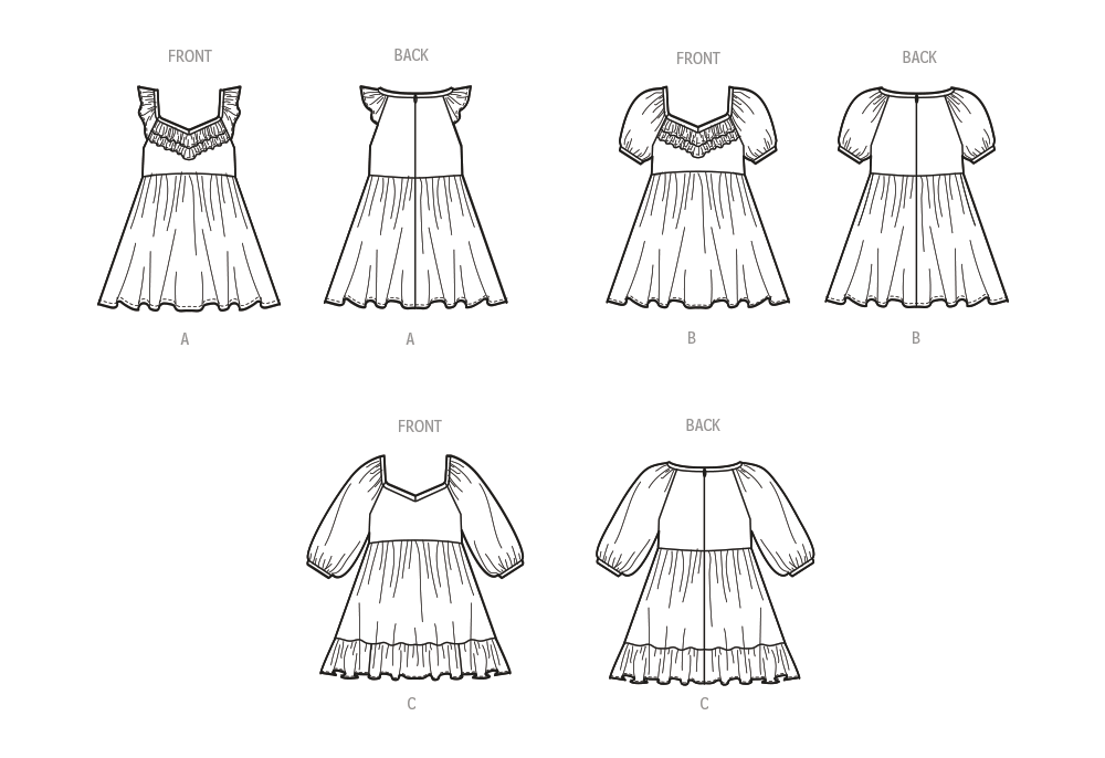 McCall’s Toddlers Dresses Sewing Pattern M8372