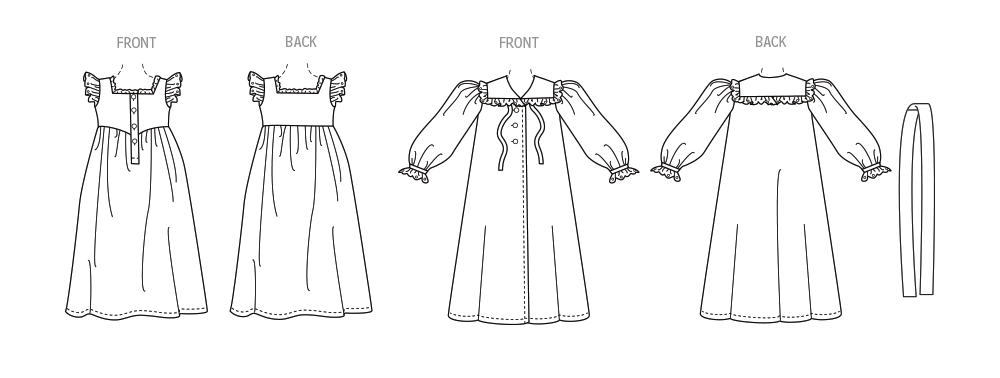 McCall’s Misses Robe, Tie Belt And Nightgown By Laura Ashley Sewing Pattern M8381