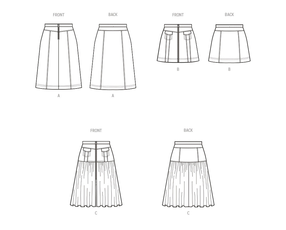 McCall’s Women's Skirts Sewing Pattern M8390