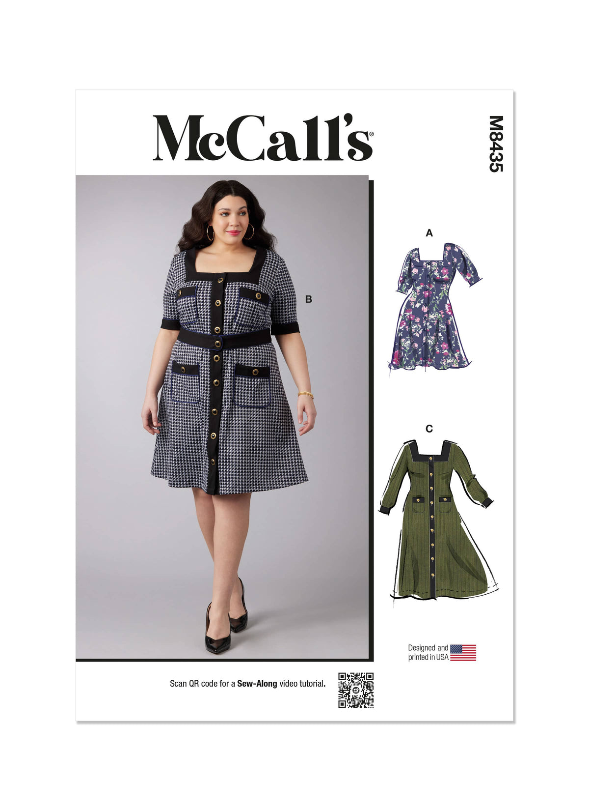 McCall’s Women's Knit Dresses Sewing Pattern M8435