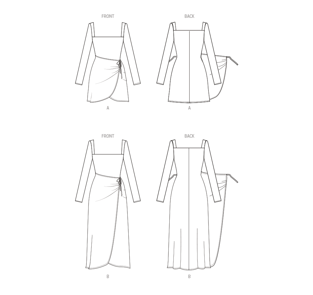 McCall’s Misses Knit Dress In Two Lengths Sewing Pattern M8436
