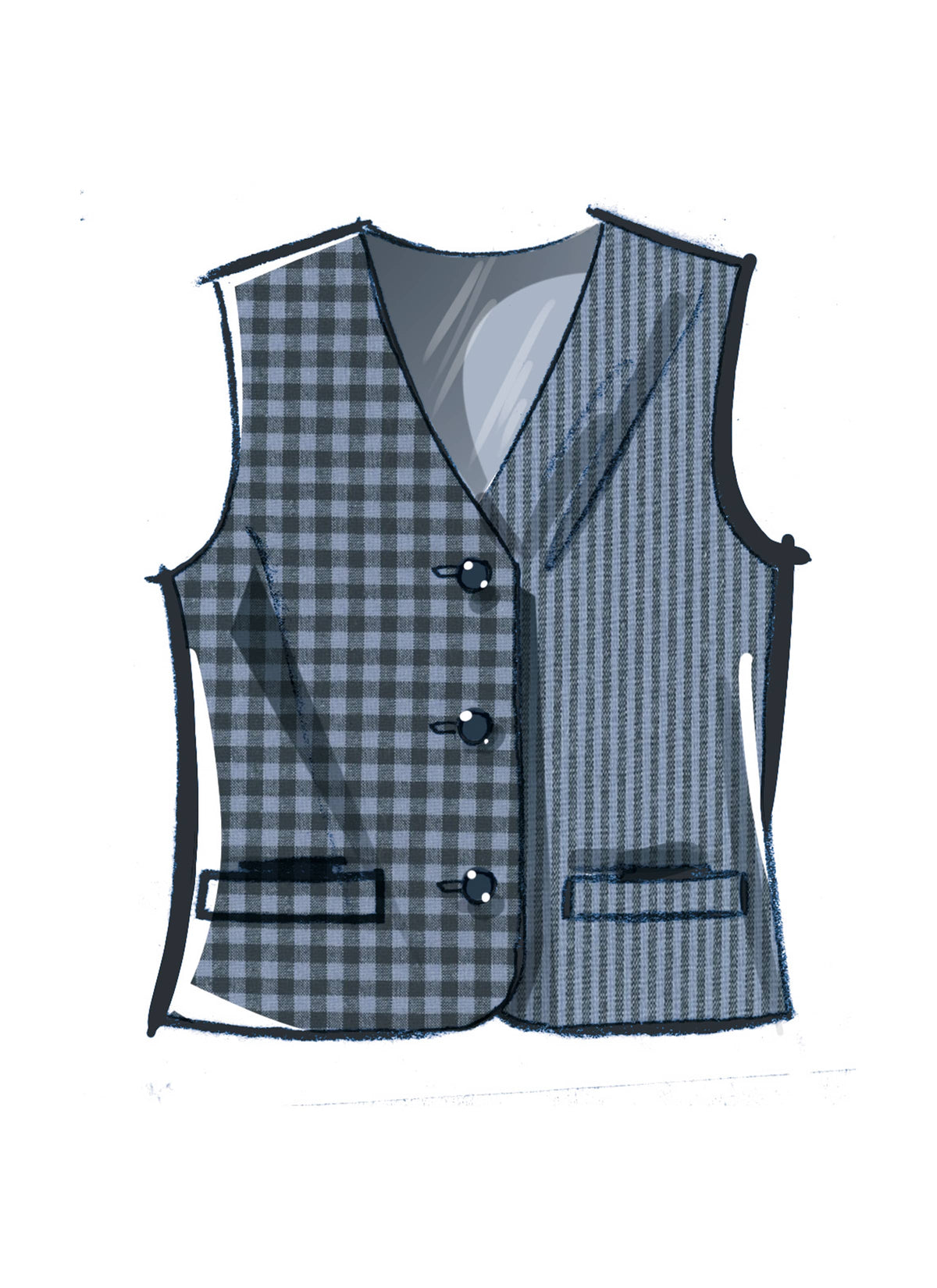 McCall’s Misses And Men's Lined Vests Sewing Pattern M8442