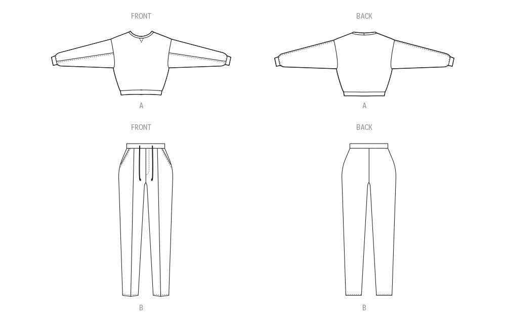 McCall’s Misses Knit Top And Pants Sewing Pattern M8447