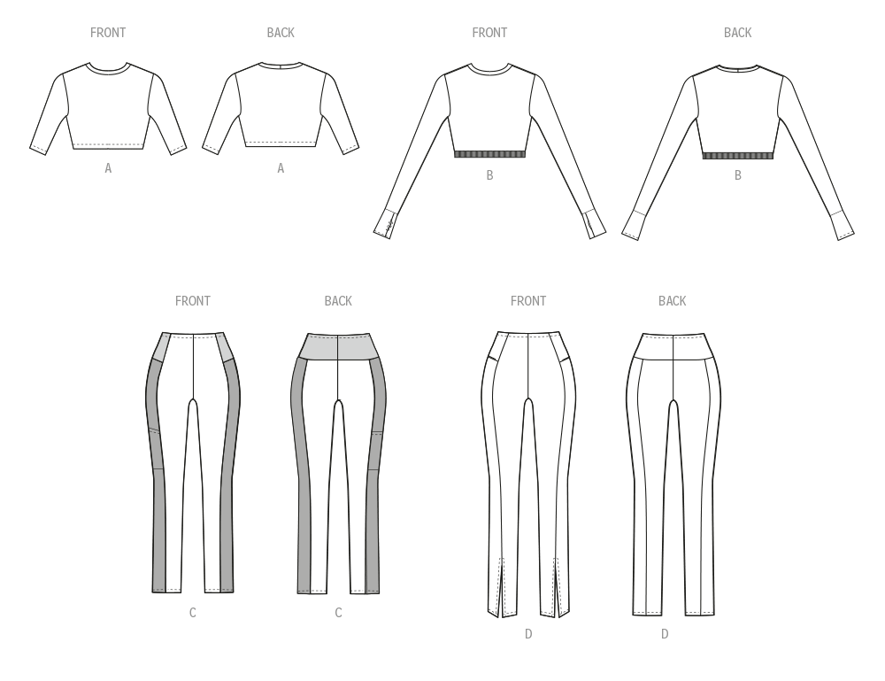McCall’s Misses Knit Top And Leggings Sewing Pattern M8455