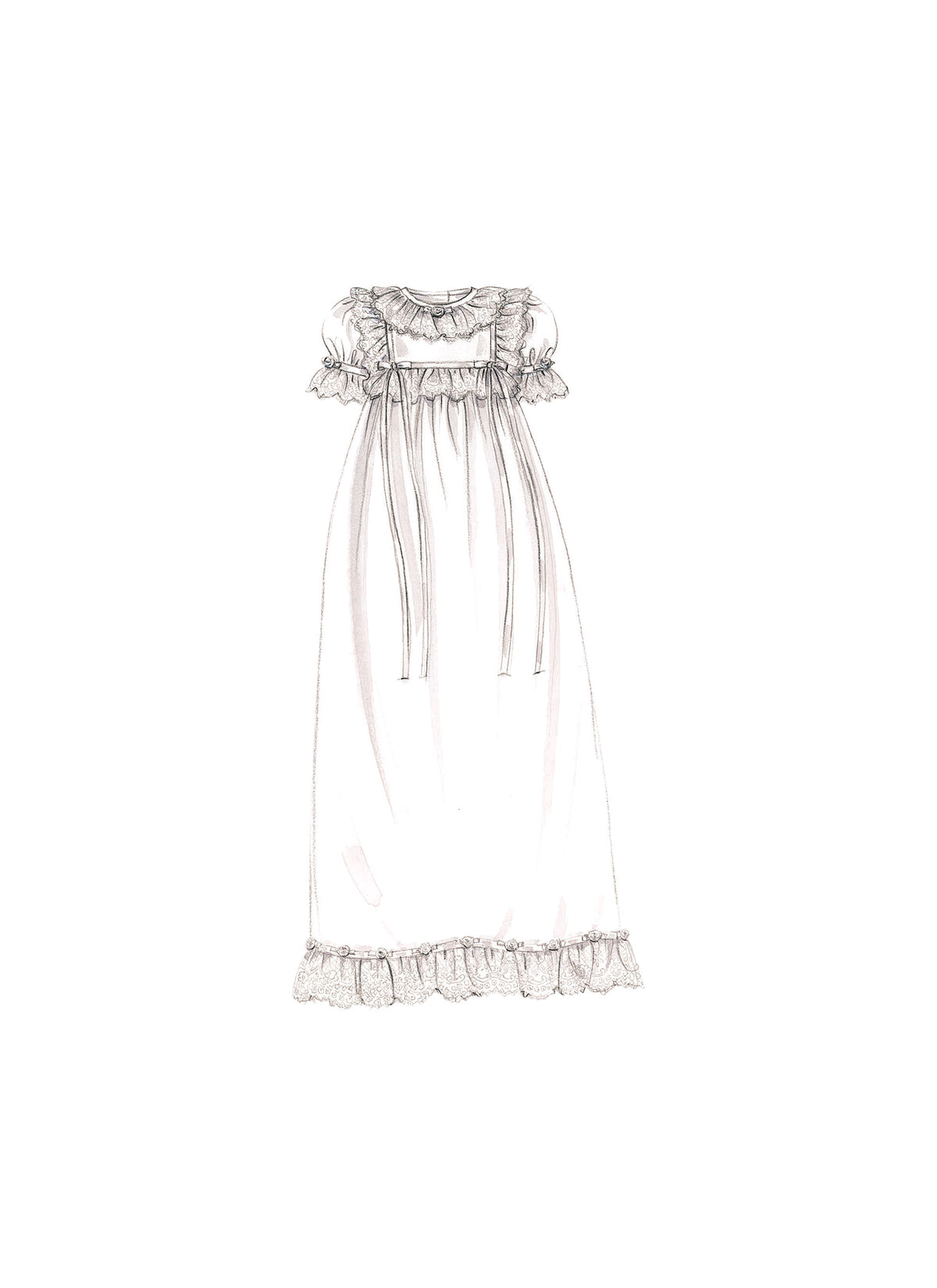 McCall’s Infant's Christening Gown, Romper And Bonnet Sewing Pattern M8460