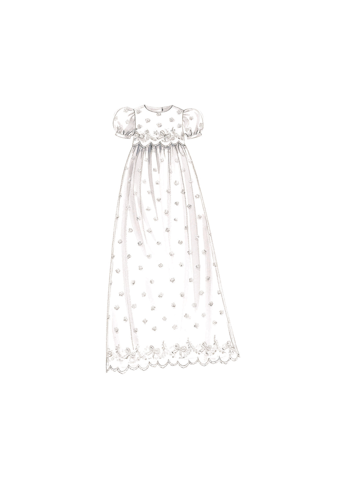 McCall’s Infant's Christening Gown, Romper And Bonnet Sewing Pattern M8460