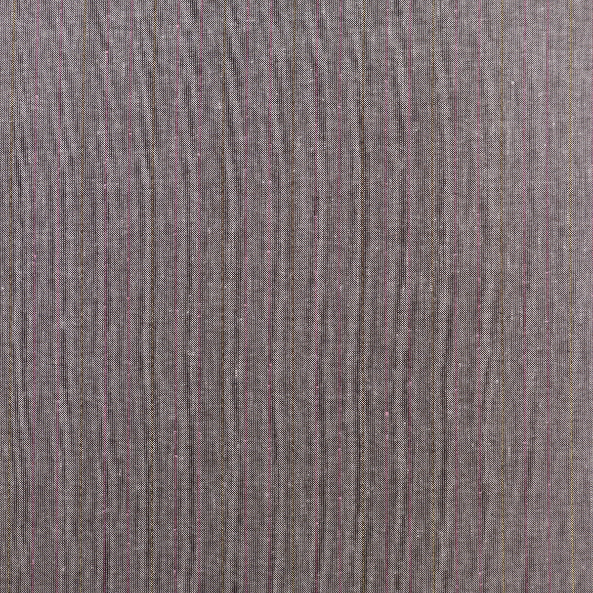 Marco Linen Viscose Blend Suiting & Trousers Fabric - Pink & Gold Lurex Pinstripe