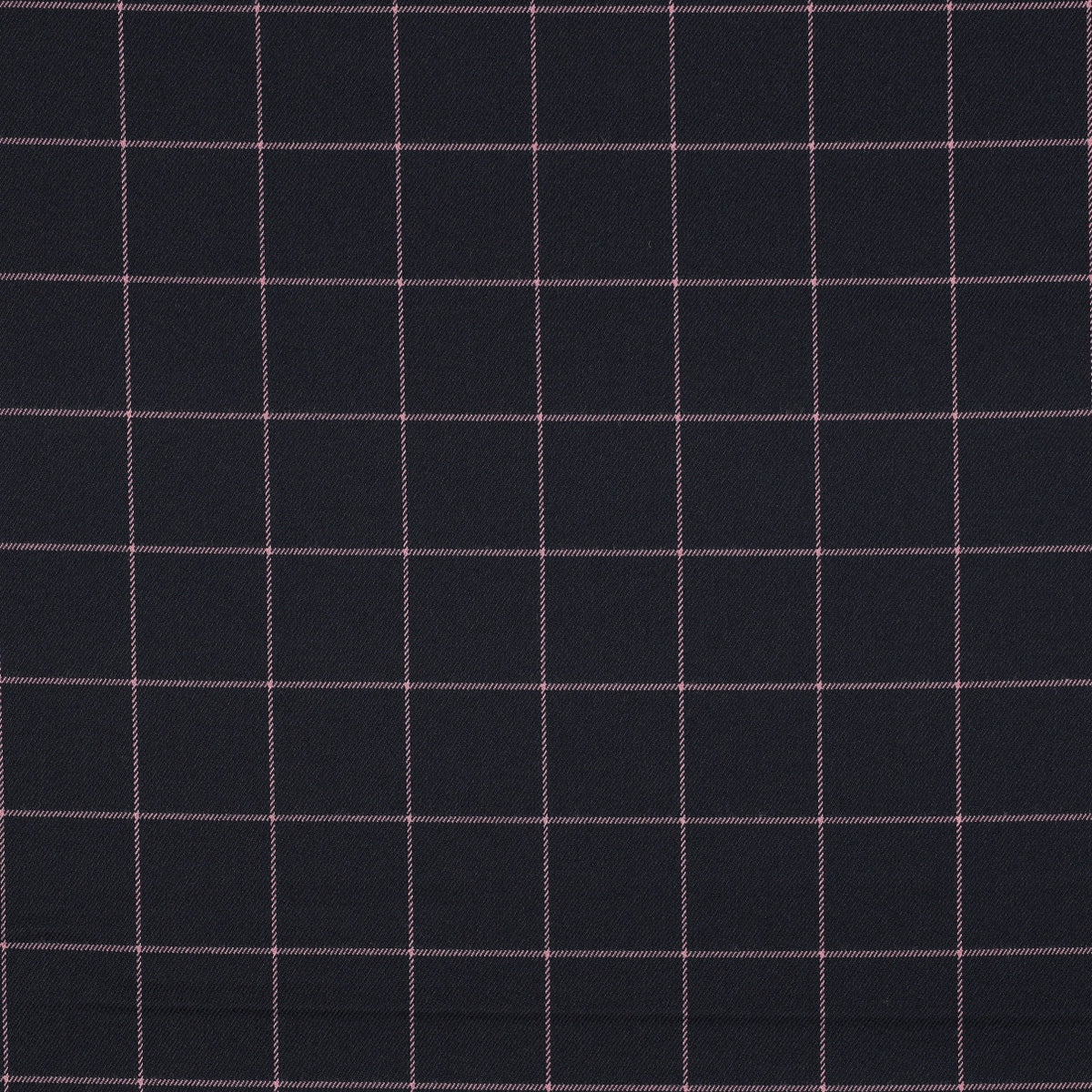 Marco Viscose Blend Stretch Suiting Fabric - Black & Pink Check