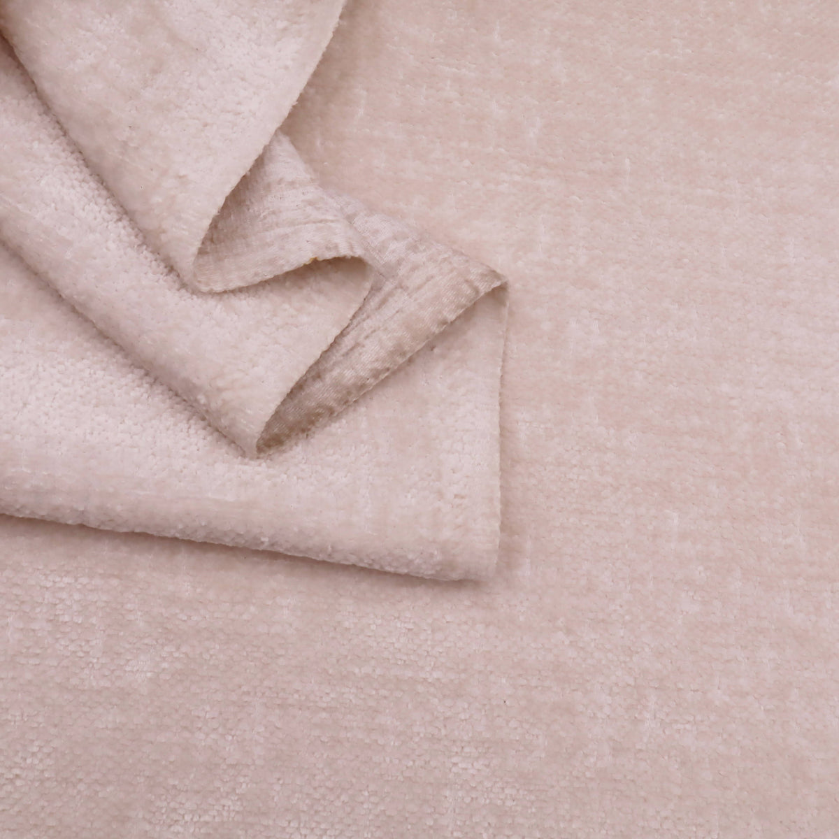 Marseille Thick Chenille Plain Textured Sofa Curtain Upholstery Fabric - Natural