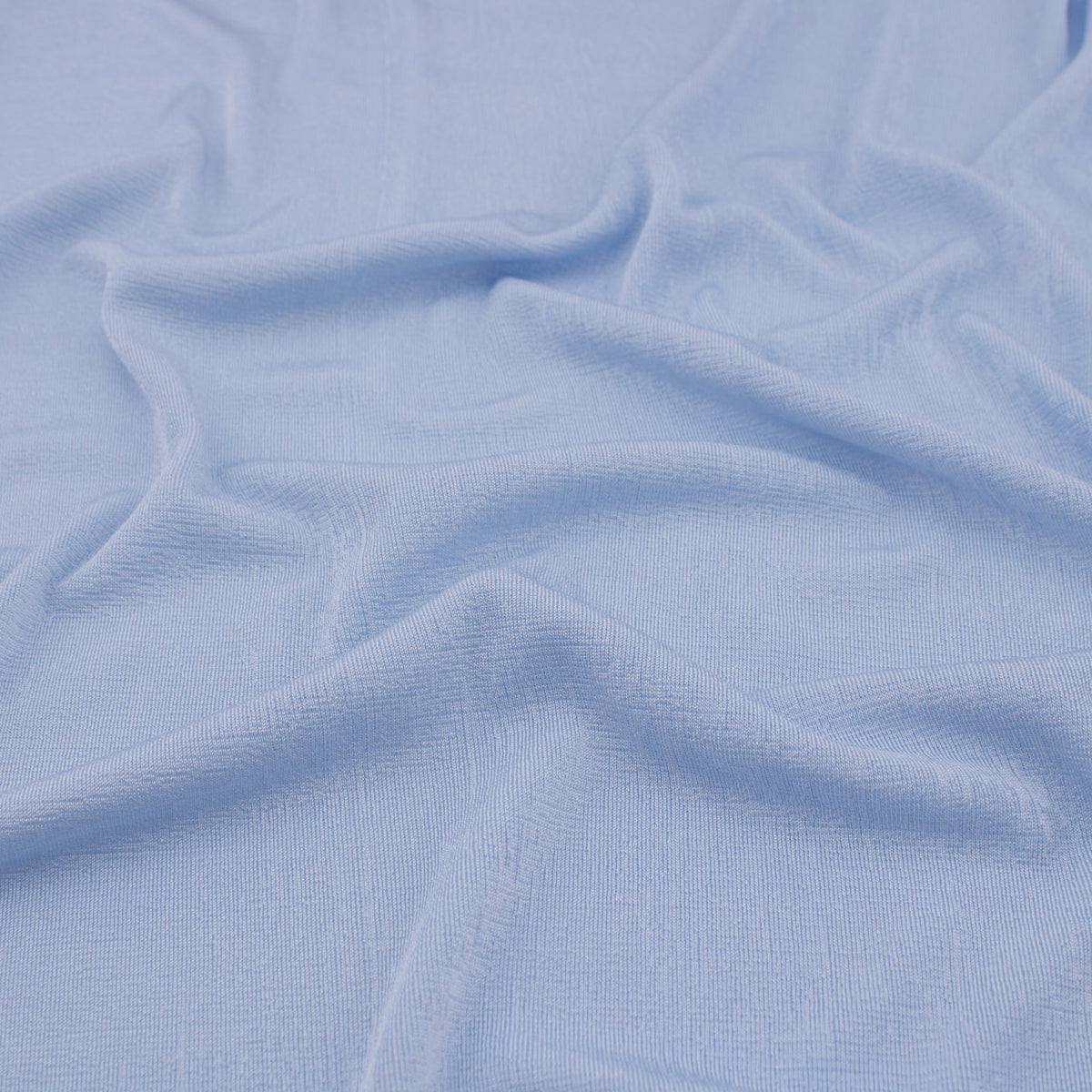 Maxine Slinky Shiny Stretch Textured Jersey Fabric - Baby Blue