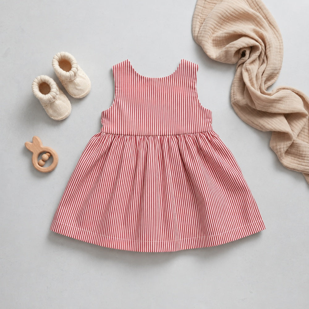 Medium Stripes Cotton Jersey - Red