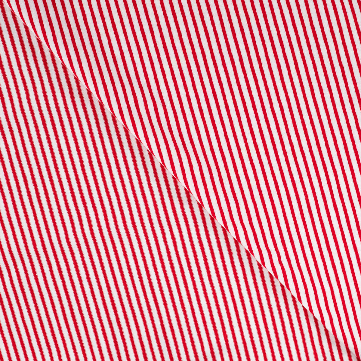 Medium Stripes Cotton Jersey - Red