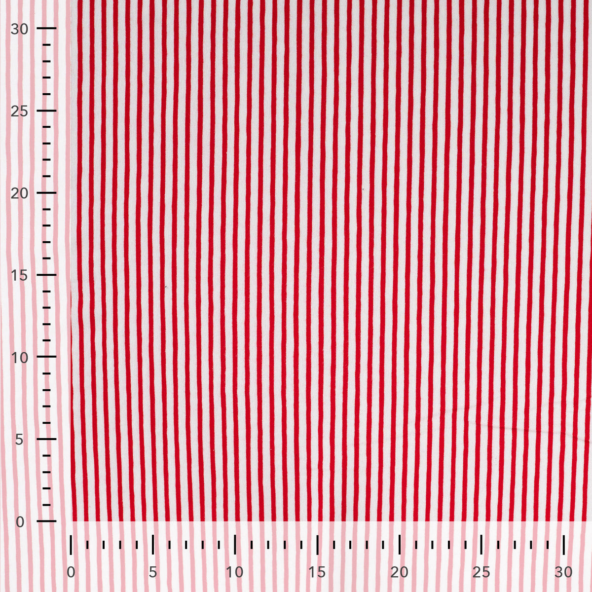 Medium Stripes Cotton Jersey - Red