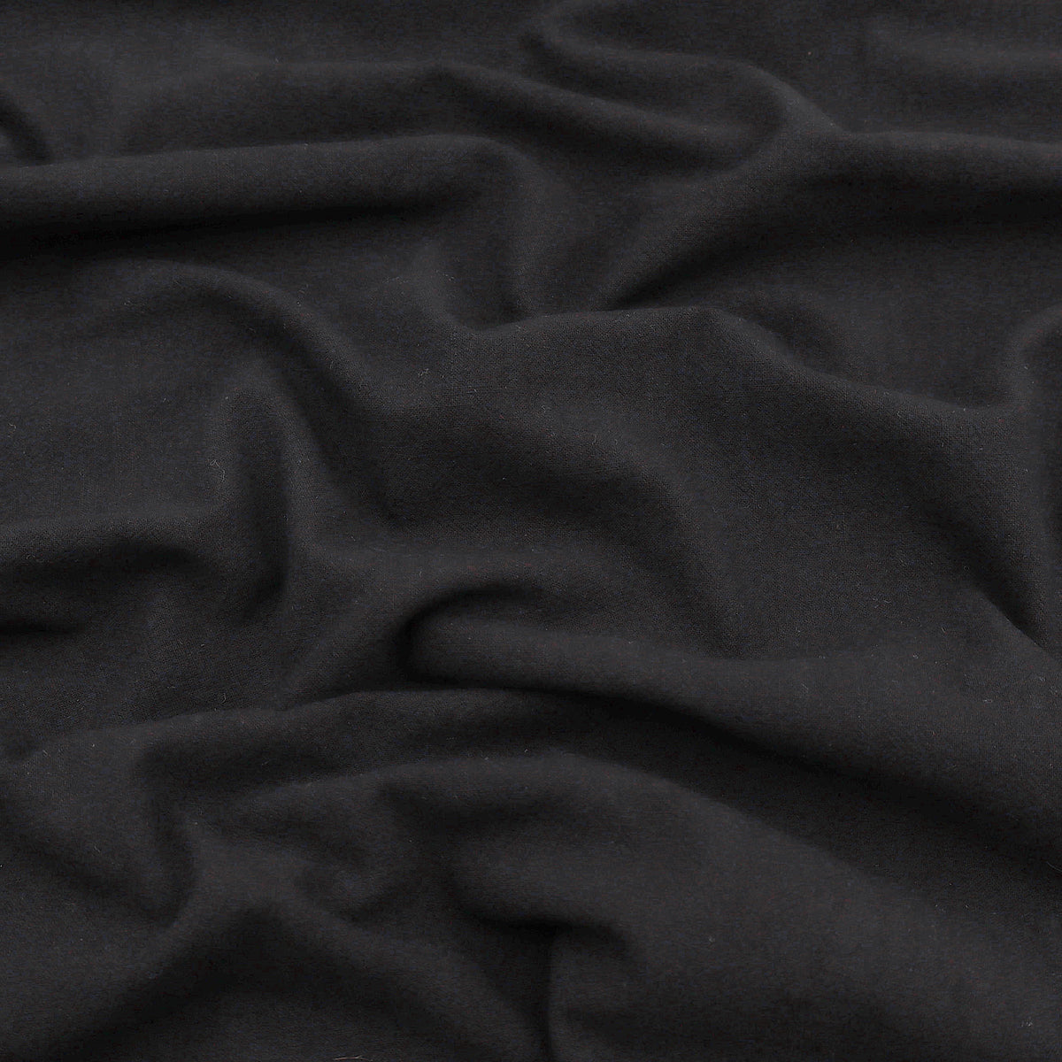 Melody Stonewashed Cotton Dressmaking Fabric - Black