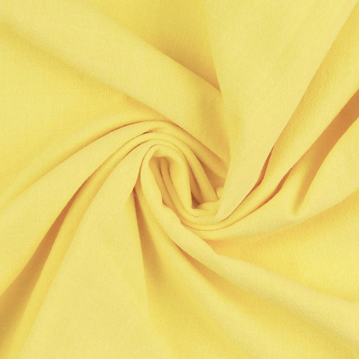 Melody Stonewashed Cotton Dressmaking Fabric - Yellow