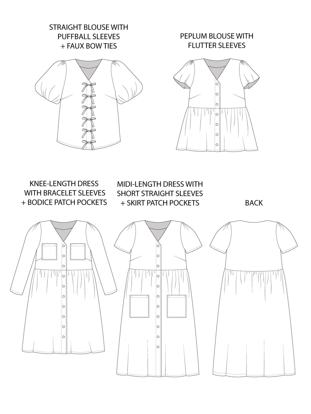 Nell Blouse & Dress Sewing Pattern - By Tilly and the Buttons
