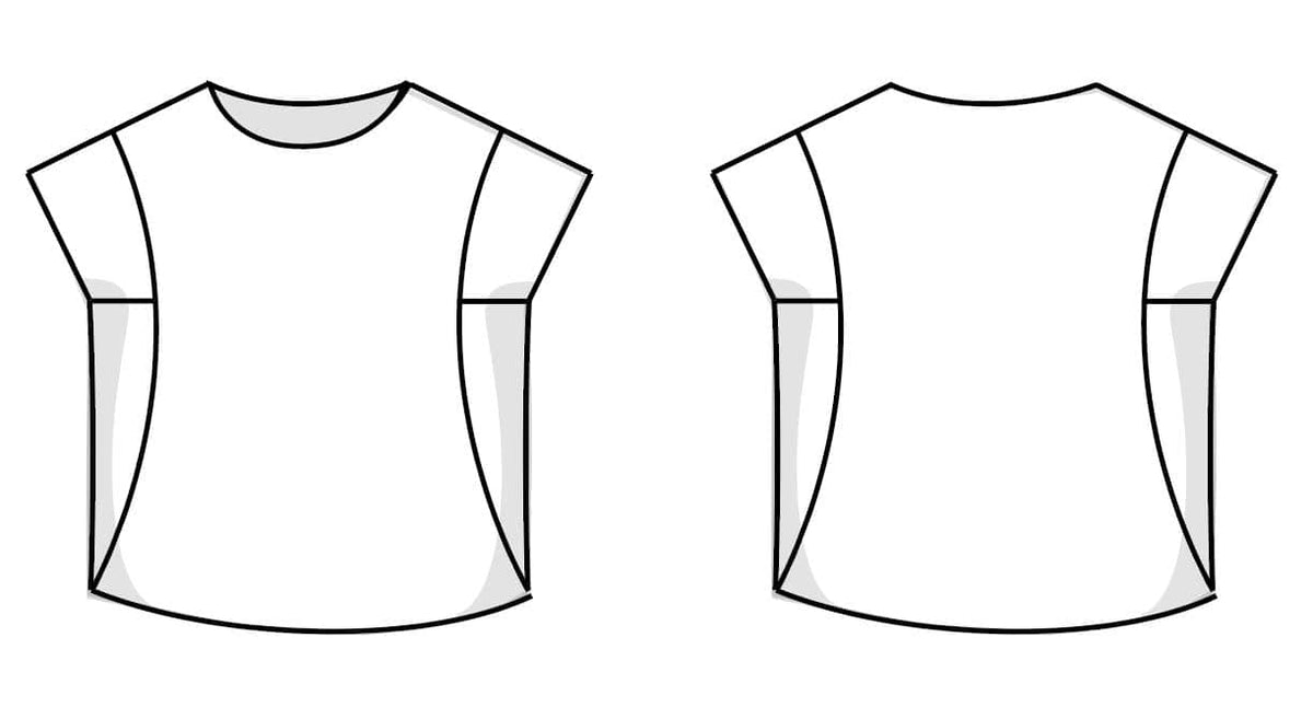 Panel Tee/ Panel Dress Fabric Sewing Pattern - By Sew Different