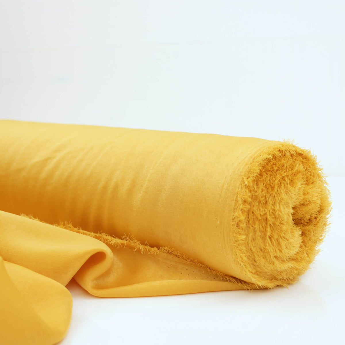 French Plain Silk Velvet Satin - Gold