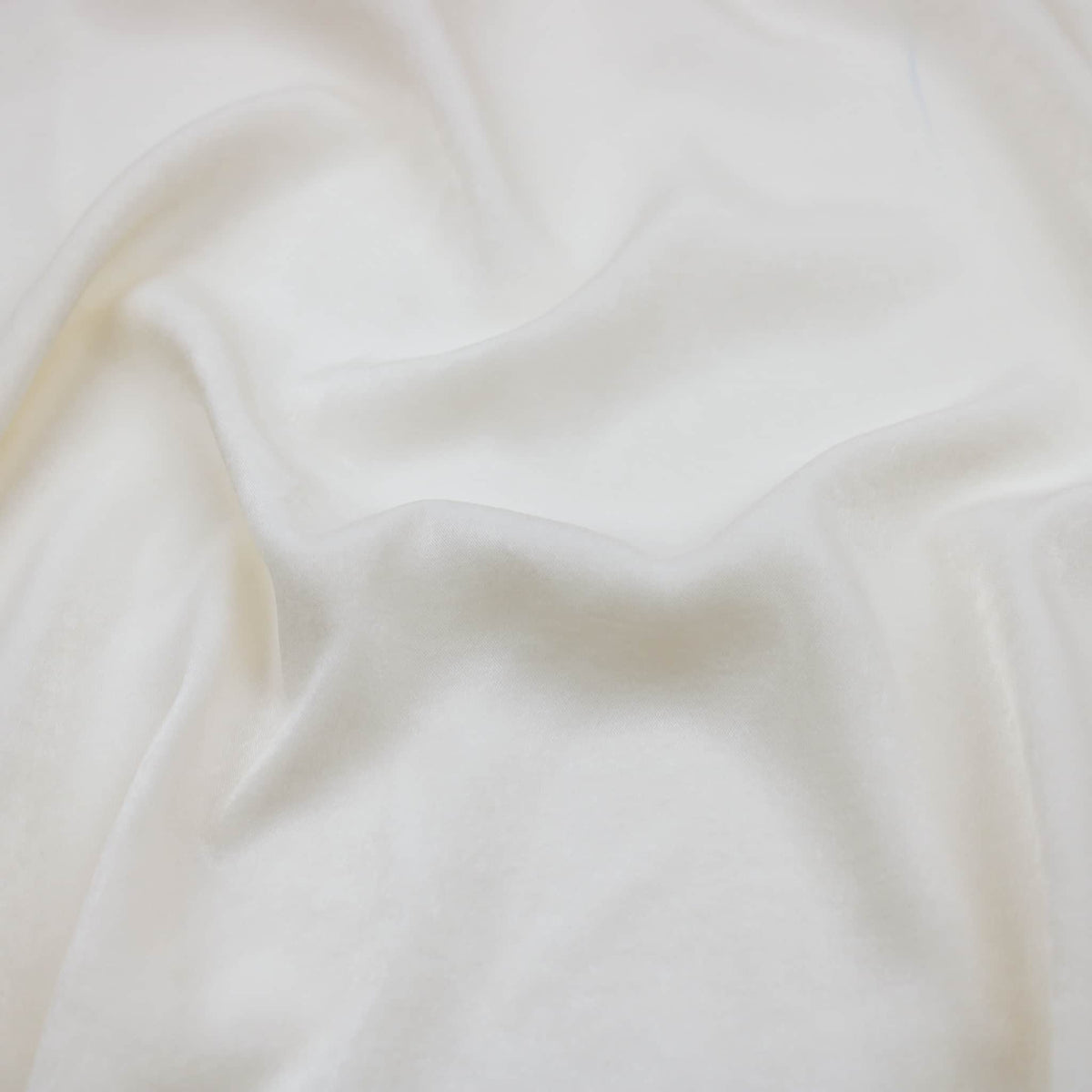 French Plain Silk Velvet Satin - Ivory