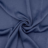French Plain Silk Velvet Satin - Navy