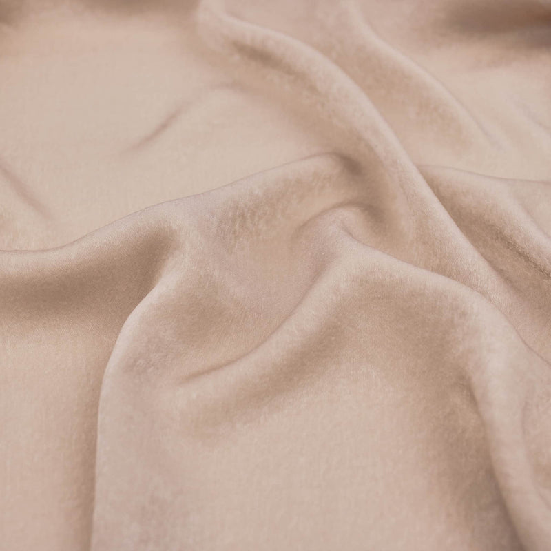 French Plain Silk Velvet Satin - Nude