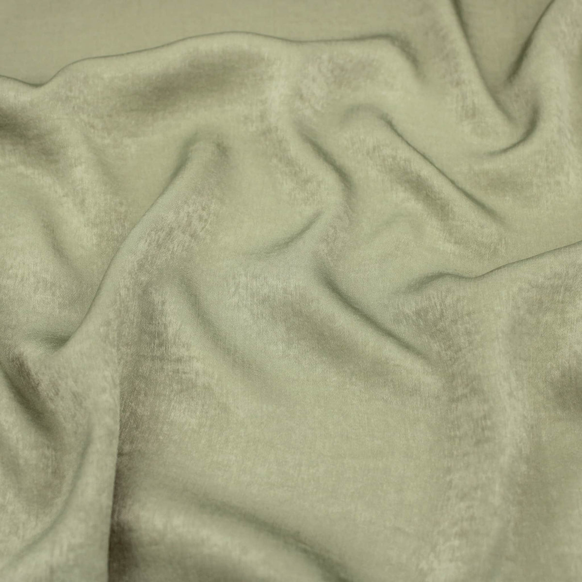 French Plain Silk Velvet Satin - Sage Green