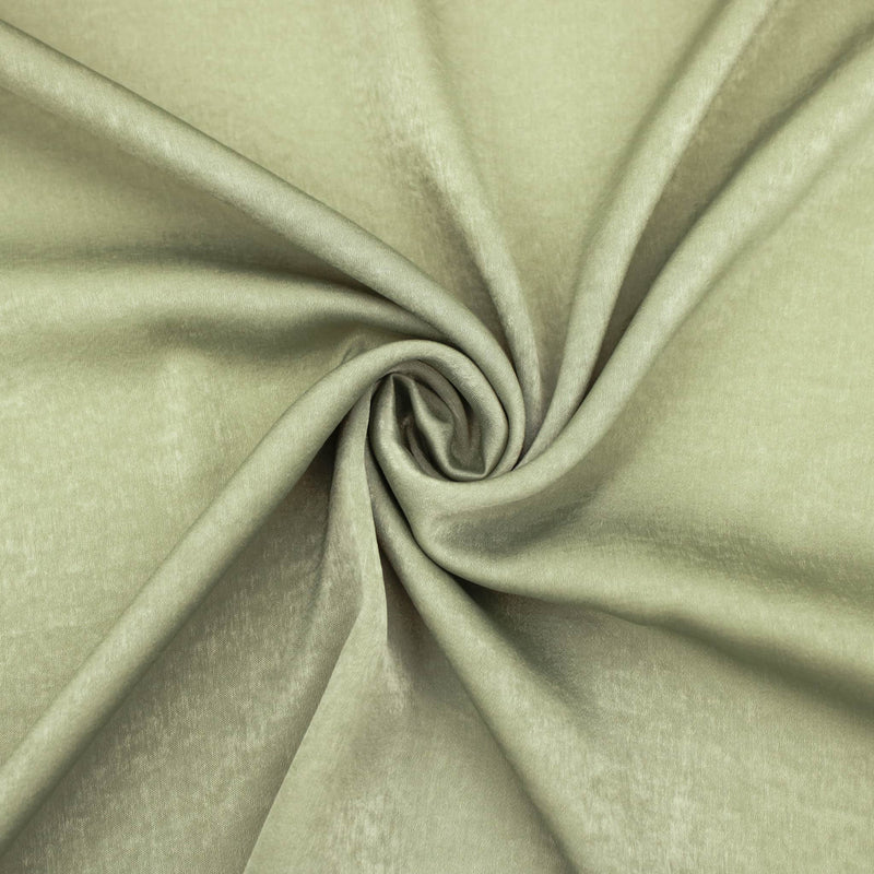 French Plain Silk Velvet Satin - Sage Green