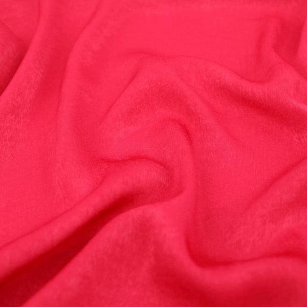 French Plain Silk Velvet Satin - Valentine Red