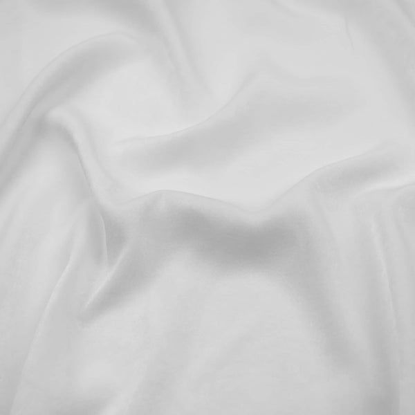 French Plain Silk Velvet Satin - White