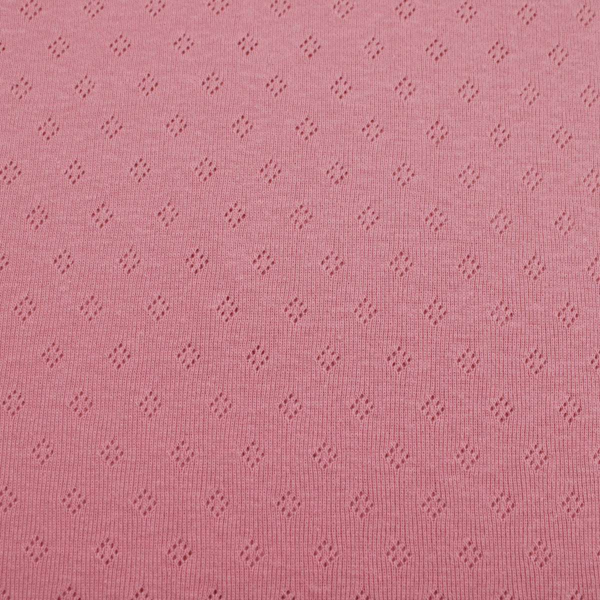 Pointelle Diamond Cotton Jersey - Rose Pink