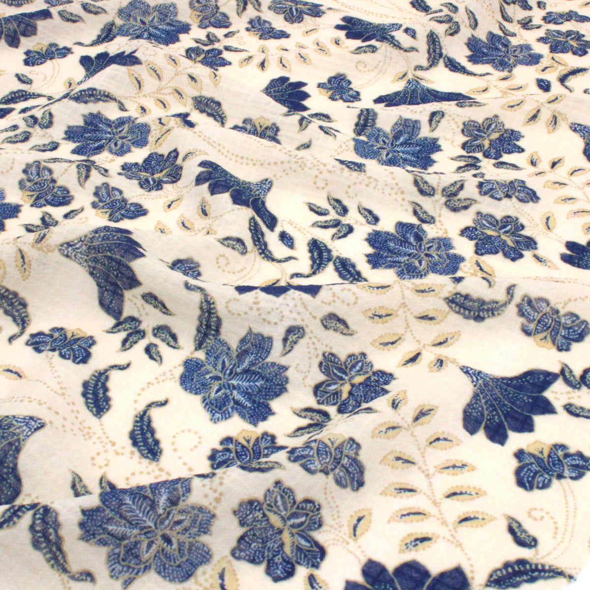 Crinkled Blue Floral