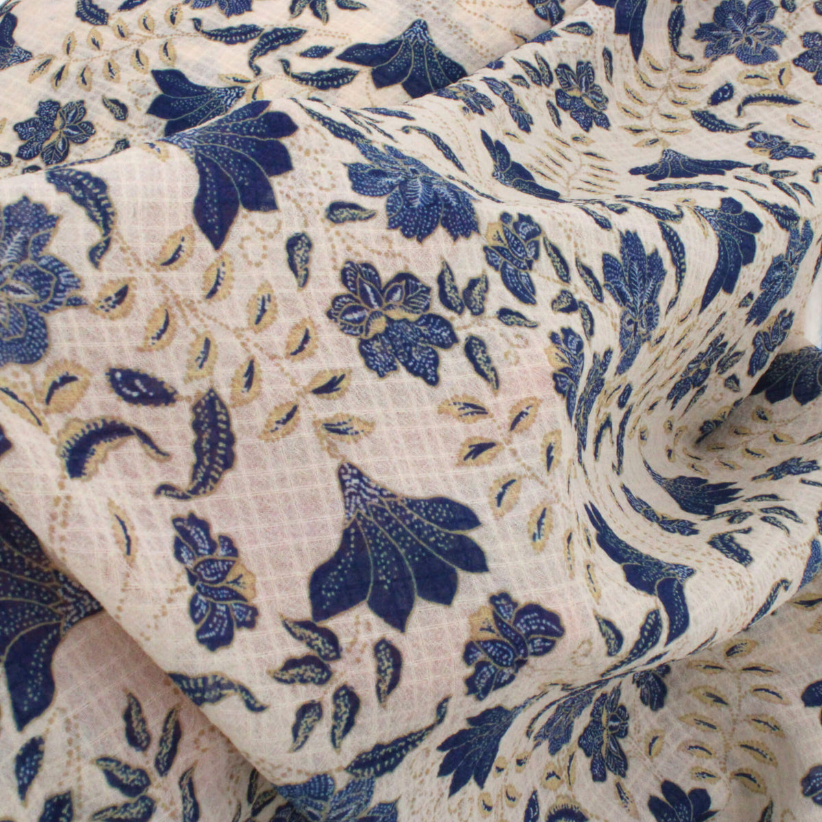 Crinkled Blue Floral