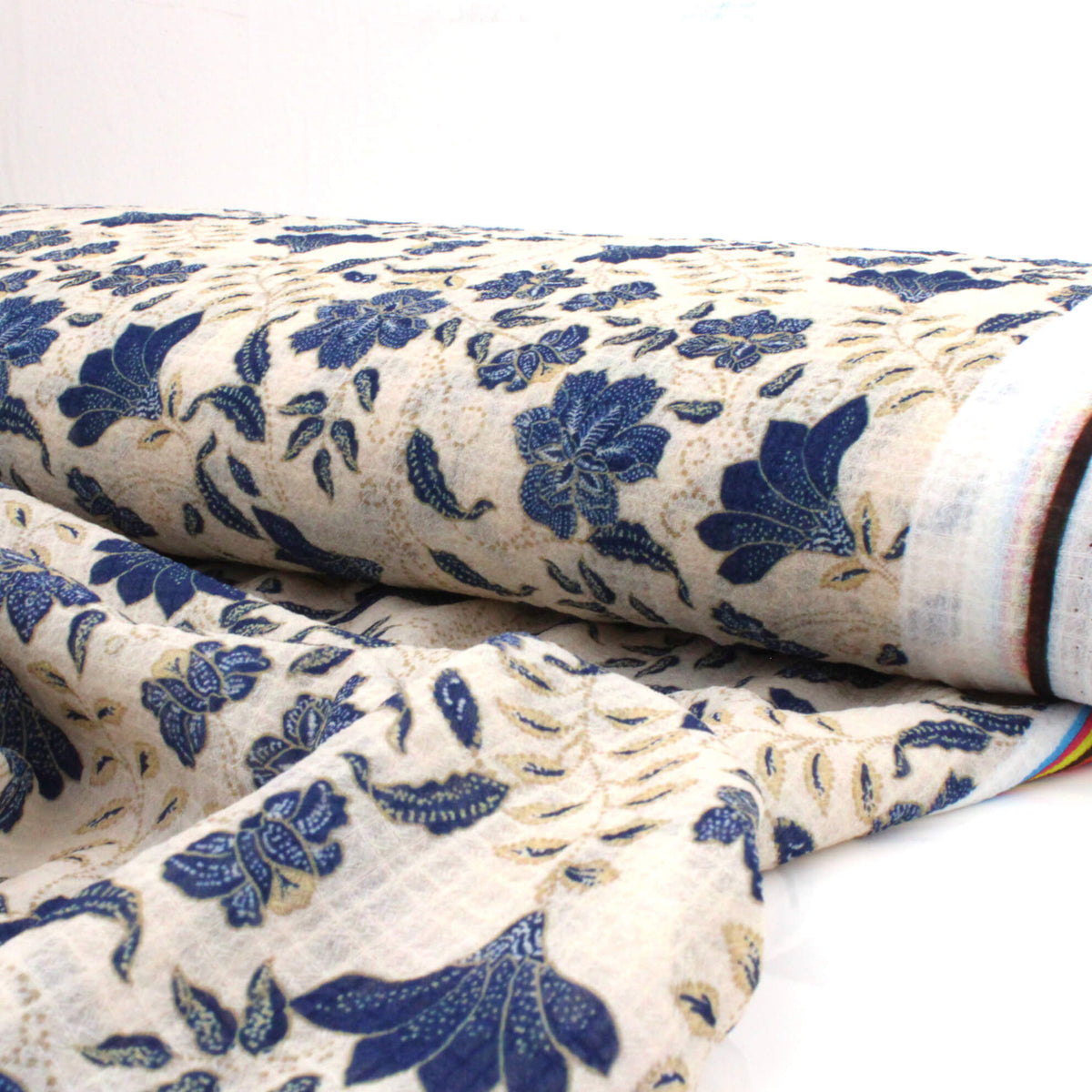 Crinkled Blue Floral