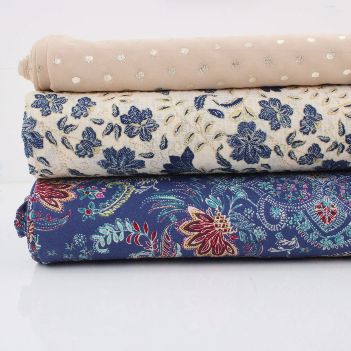 Intricate Denim Flowers
