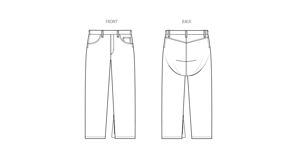 Simplicity Unisex Adaptive Jeans Sewing Pattern Guide S3020