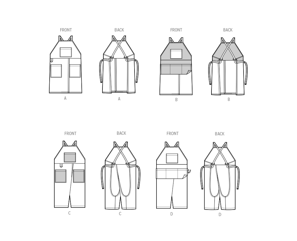 Simplicity Misses Aprons & Pant Aprons Sewing Pattern S3021A