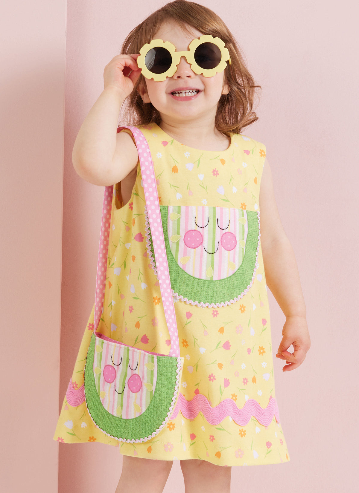 Simplicity Toddlers' Dress Sewing Pattern with Sleeve Variations S3042A