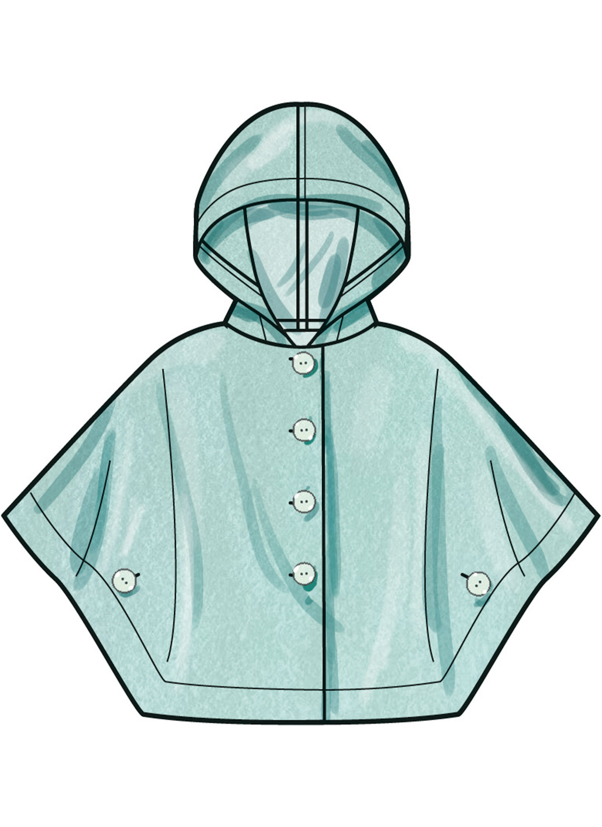 Simplicity Children's and Girl's Ponchos Sewing Pattern S3043