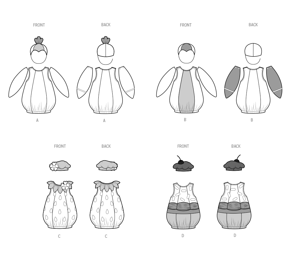 Simplicity Toddlers' Costumes Sewing Pattern Guide S3060A