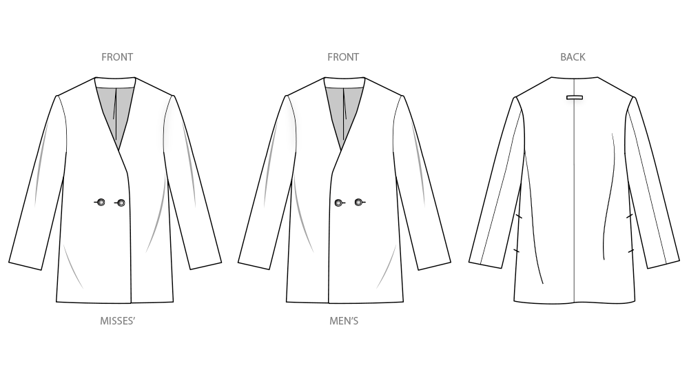 Simplicity Unisex Blazer by Mimi G Style Sewing Pattern S3071A