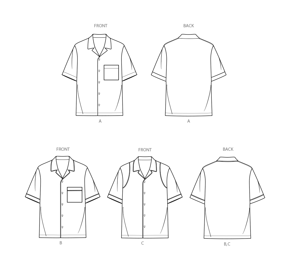 Simplicity Men's Shirts Sewing Pattern for Stylish Creations S3075A